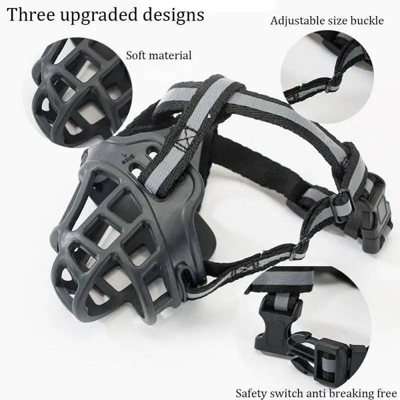 Taglory Adjustable Dog Muzzle Chewing Mask Breathable Dog Mouth Muzzle