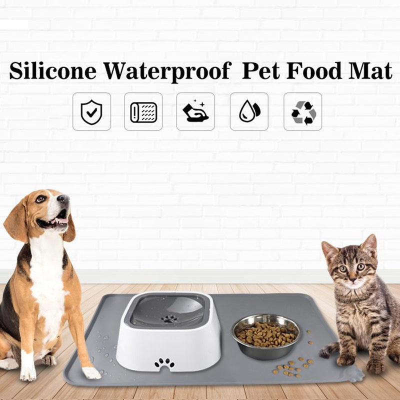 Pet Food Mat Non Slip Silicone Dog Cat Mat for Food and Water