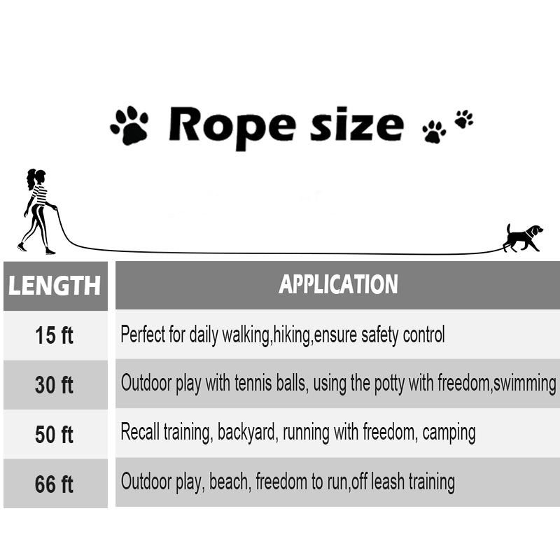 Reflective Nylon Rope Lead for Large Medium Small Dogs Walking, Camping