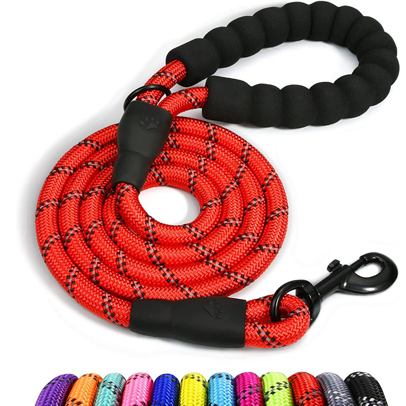 Padded Handle Highly Reflective Threads Dog Leash