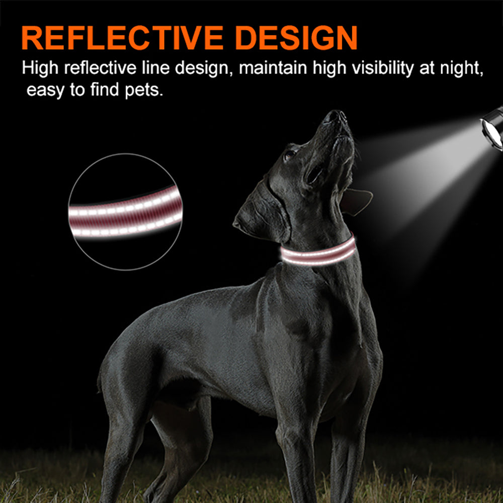 Taglory Reflective Nylon Dog Collar