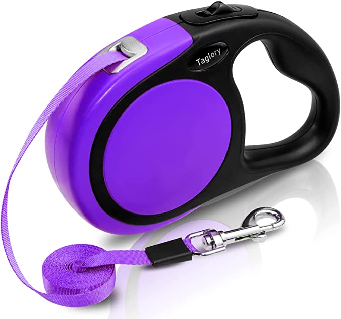 16ft One-Handed Brake No Tangle Retractable Dog Leash