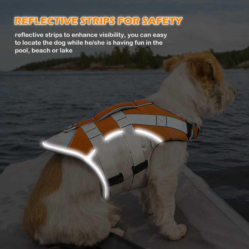 Reflective & Adjustable Dog Swim Life Vest